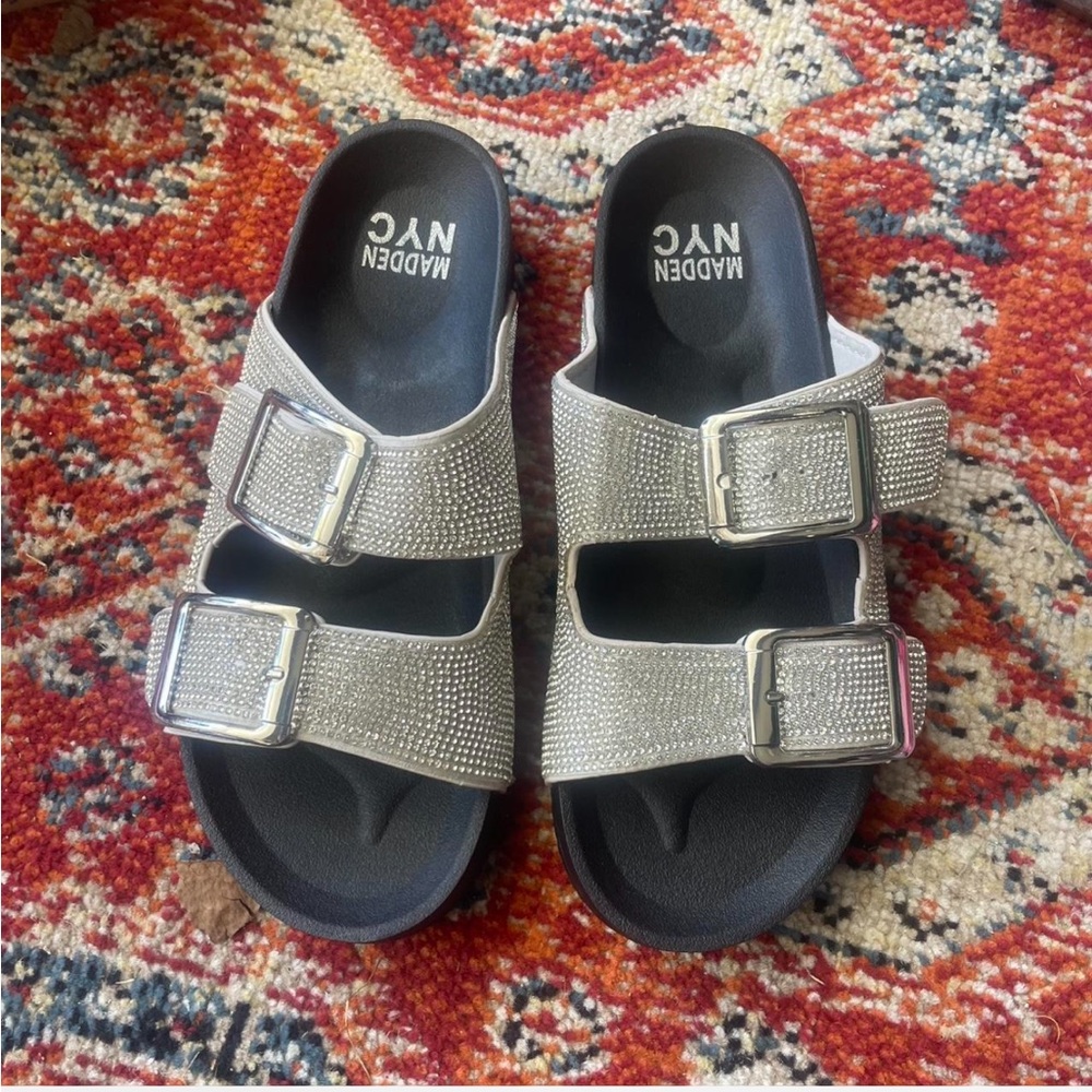 Rhinestone Buckle Sandals